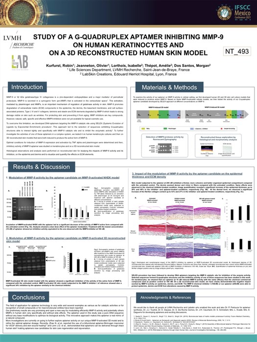 LVMH x LABSKIN's poster on MMP-9 during skin aging awarded at the IFSCC  2021 congress